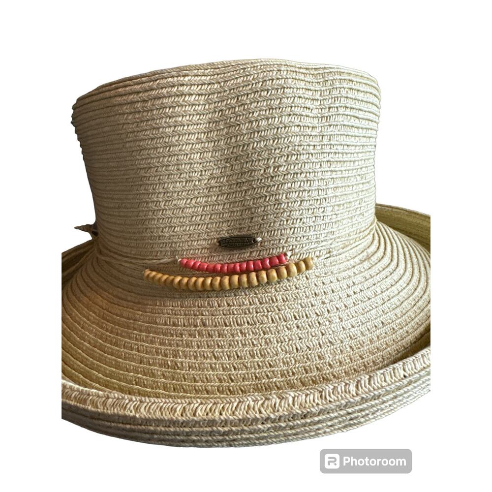 Scala Boho style woven raffia sun hat - Picture 2 of 4